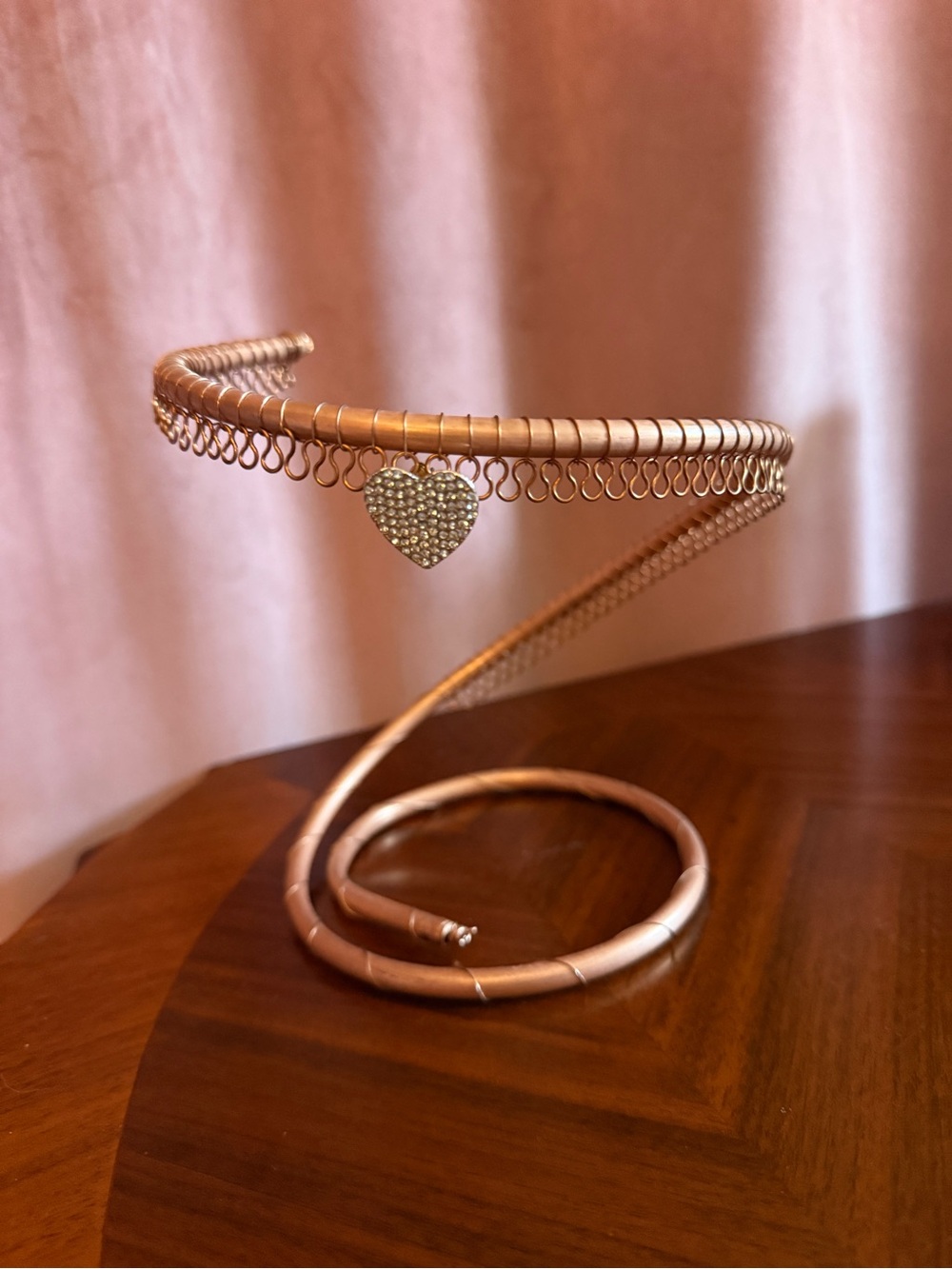 Copper earring holder